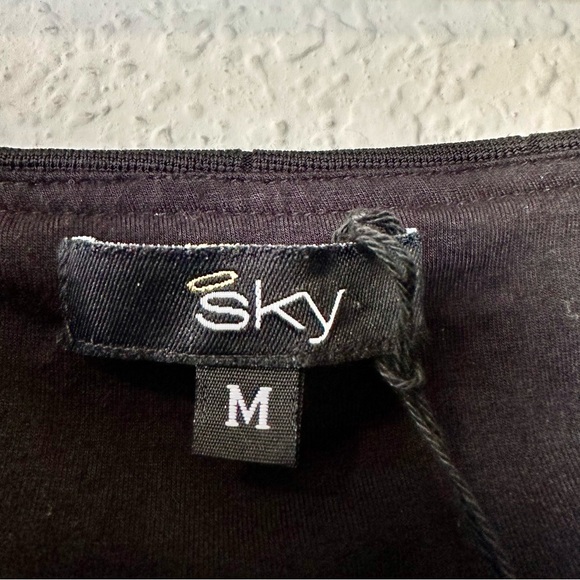 Sky Black Strapless Bandage Tiger Rhinestone Dress - Picture 13 of 14